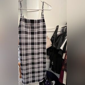 Black and White Plaid Dress